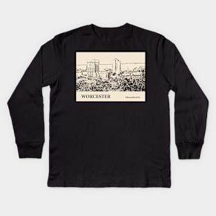 Worcester - Massachusetts Kids Long Sleeve T-Shirt